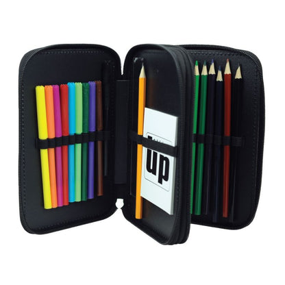 Ученически несесер със съдържание и две отделения Dinosaur Alien