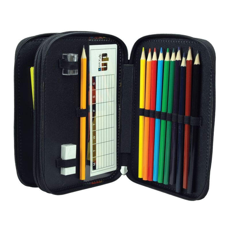 Ученически несесер със съдържание и две отделения Dinosaur Alien