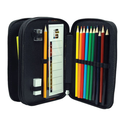 Ученически несесер със съдържание и две отделения Dinosaur Alien