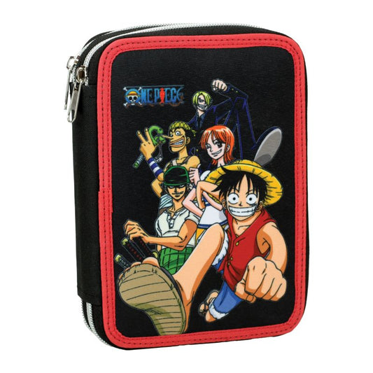 Ученически несесер с две отделения и съдържание One Piece