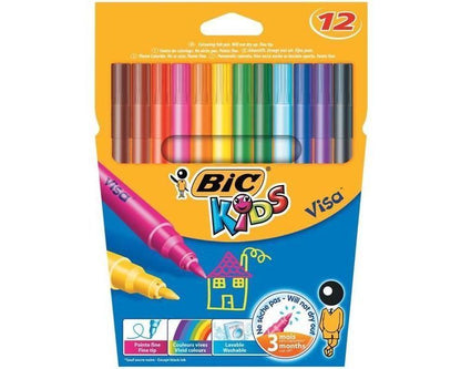 Флумастери BIC Visa 12 цвята