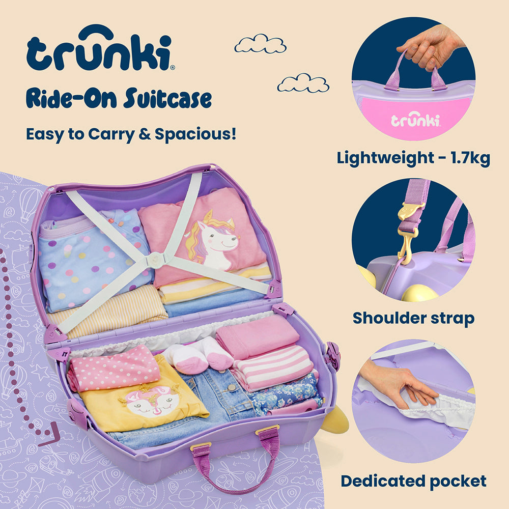 Детски куфар Trunki Cassie the Cat Lilac