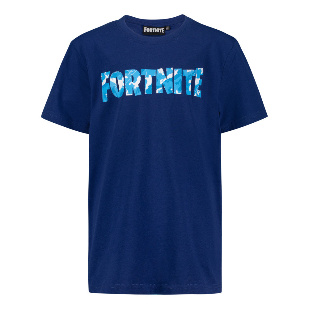 Тениска Fortnite с надпис, тъмно синя, размер 152