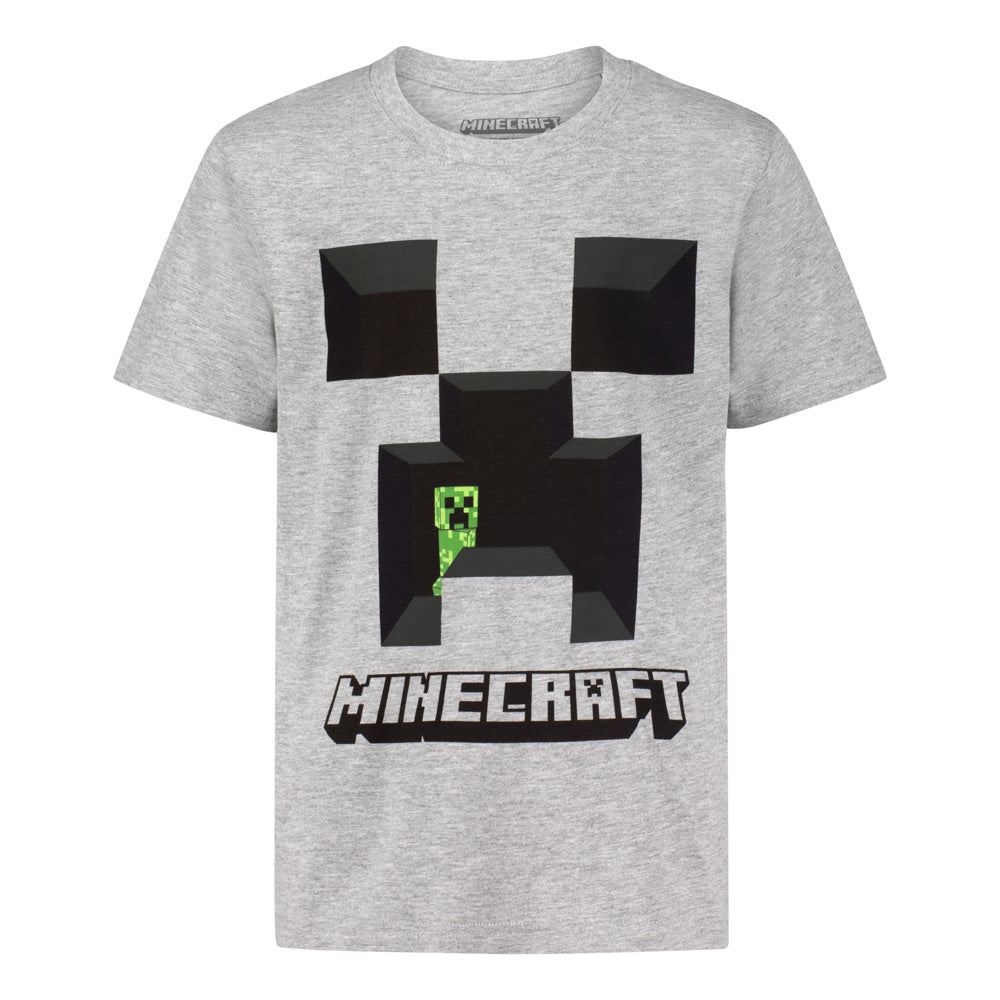 Пижама Minecraft Creeper Gray с къс ръкав и панталон, размер 128