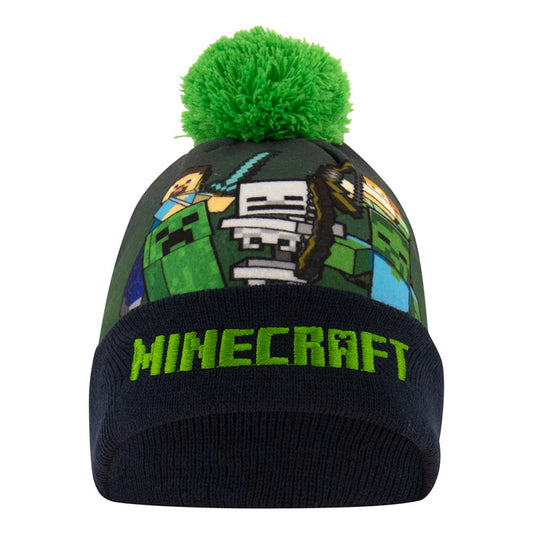 Зимна шапка MINECRAFT с пискюл, размер 54