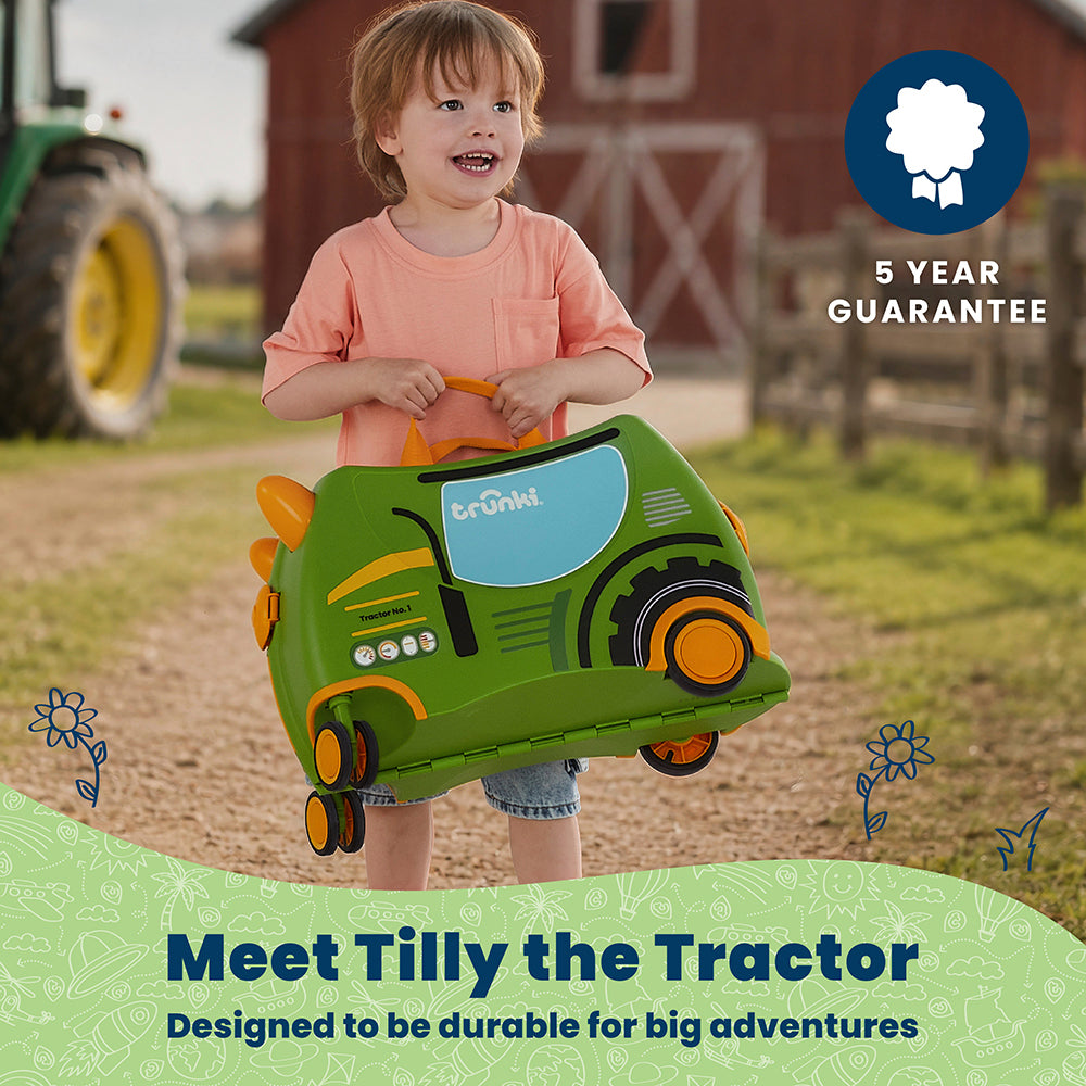 Детски куфар Trunki Tilly the Tractor Green