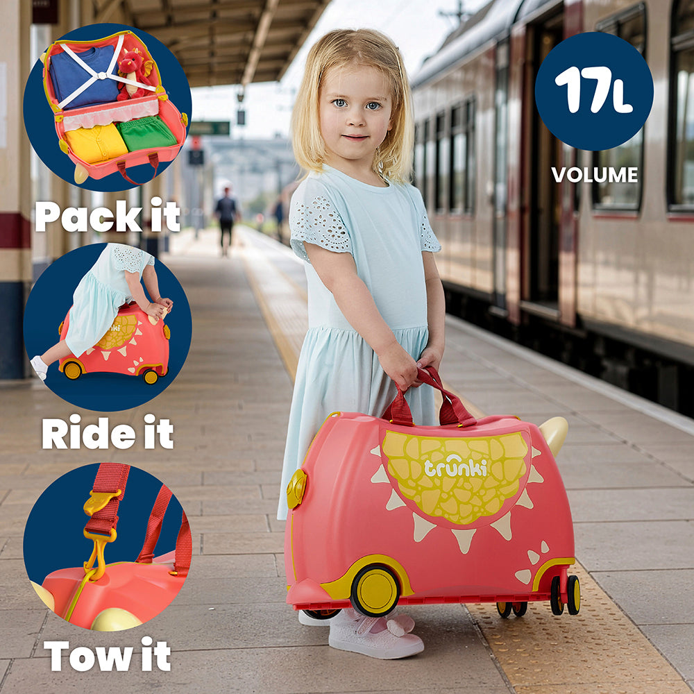 Детски куфар Trunki Dylan the Dragon Red