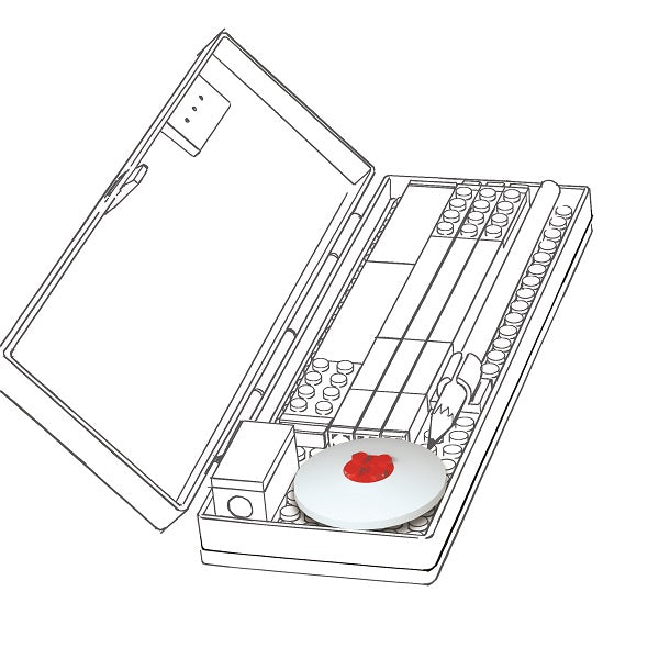 LEGO гумички - 2 бр. (червено и лайм)