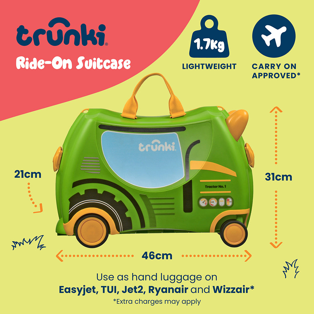 Детски куфар Trunki Tilly the Tractor Green