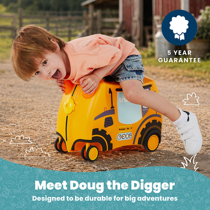 Детски куфар Trunki Doug the Digger Yellow