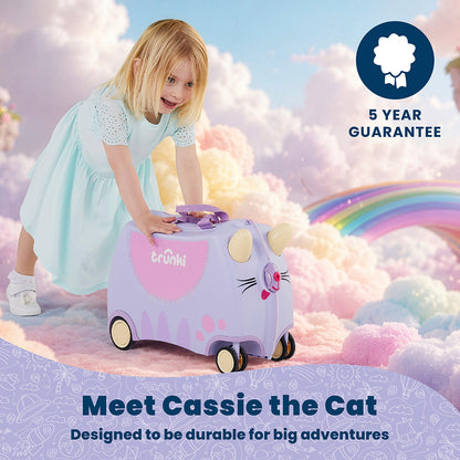 Детски куфар Trunki Cassie the Cat Lilac