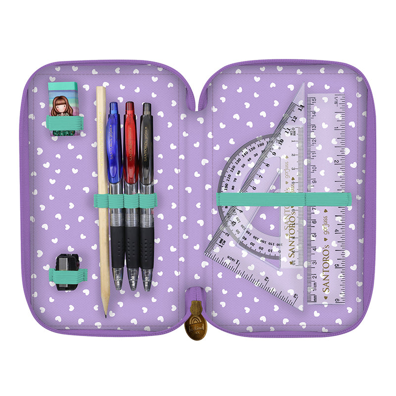 Пълен несесер с 3 отделения Santoro Gorjuss Be Kind To Our Planet