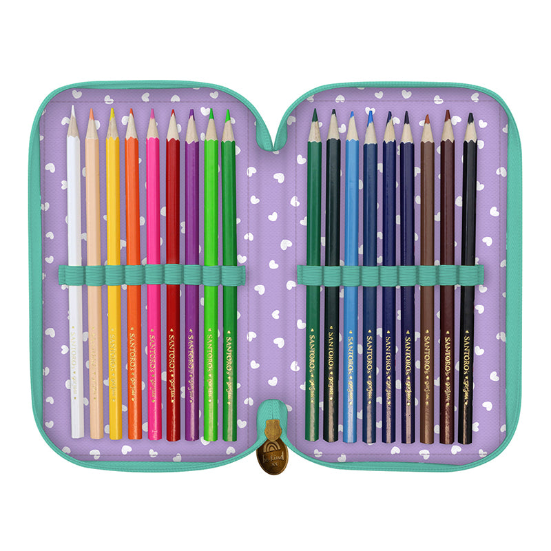 Пълен несесер с 3 отделения Santoro Gorjuss Be Kind To Our Planet