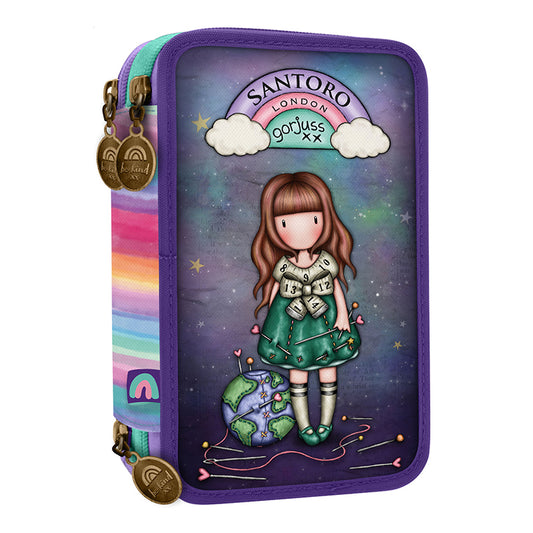 Пълен несесер с 3 отделения Santoro Gorjuss Be Kind To Our Planet