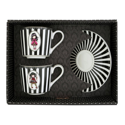 Чаши за чай и чинийки Santoro Gorjuss Ladybird/Ruby - комплект от 2 бр.