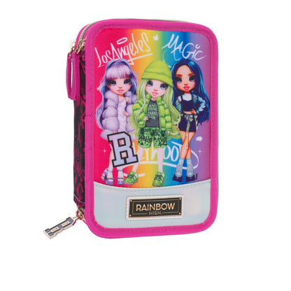 Ученически несесер Rainbow High с 3 ципа и съдържание 2021