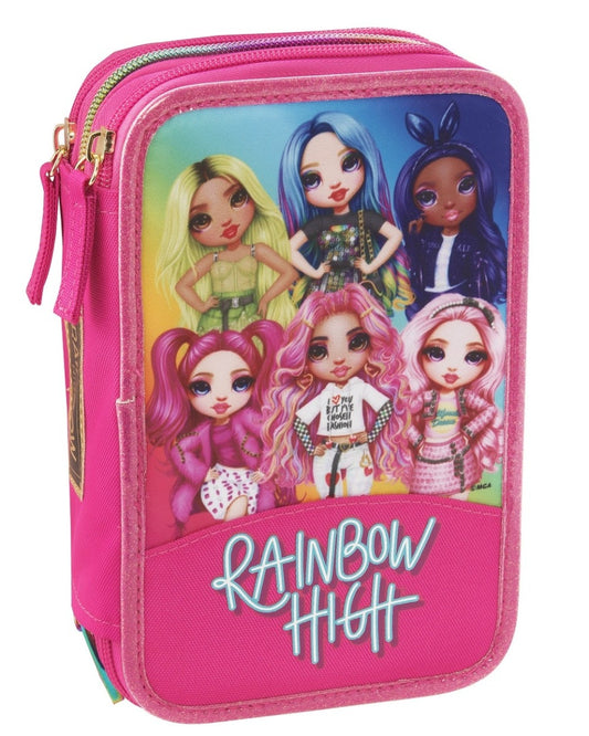 Ученически несесер Rainbow High с 3 ципа и съдържание