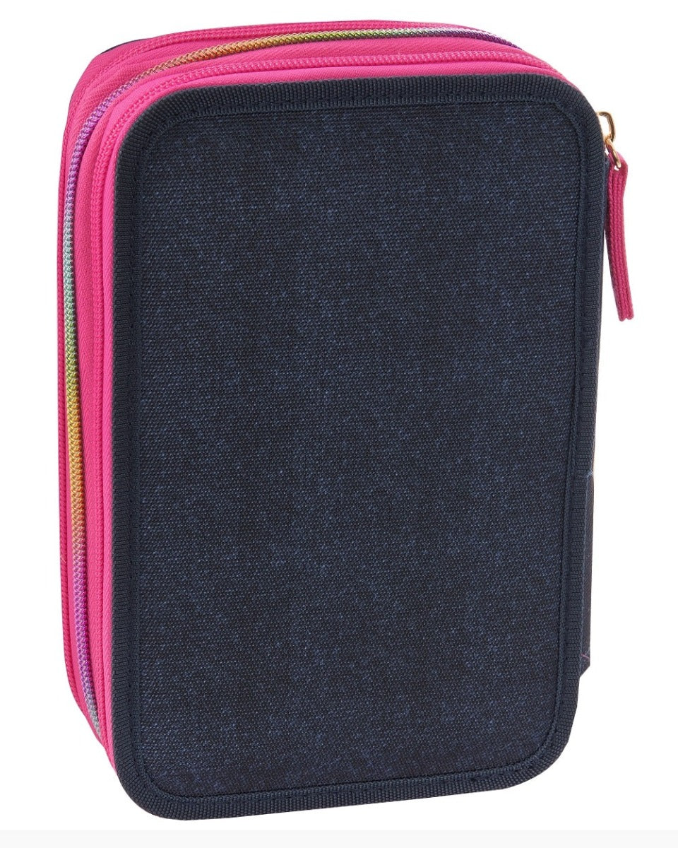 Ученически несесер Rainbow High Dark с 3 ципа и съдържание