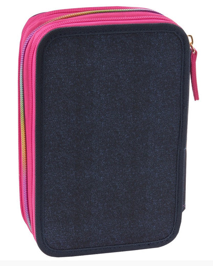 Ученически несесер Rainbow High Dark с 3 ципа и съдържание