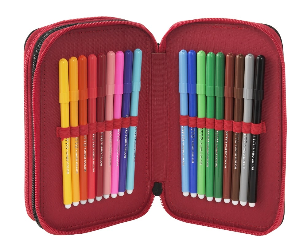 Ученически несесер Ferrari с 3 ципа и съдържание