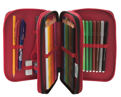 Ученически несесер Ferrari с 3 ципа и съдържание