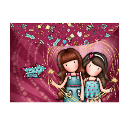 Комплект от 2 броя папки тип джоб A4 Santoro Gorjuss Fireworks / Up and Away