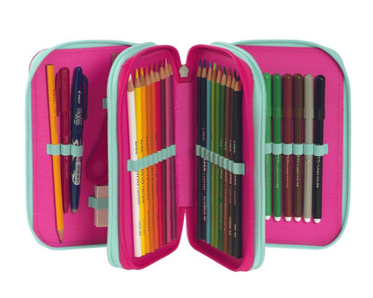 Ученически несесер WWF Giraffe с 3 ципа и съдържание