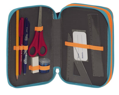 Ученически несесер WWF Fotografico с 3 ципа и съдържание