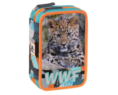 Ученически несесер WWF Fotografico с 3 ципа и съдържание