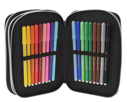 Ученически несесер Fortnite Foam Fingers с 3 ципа и съдържание