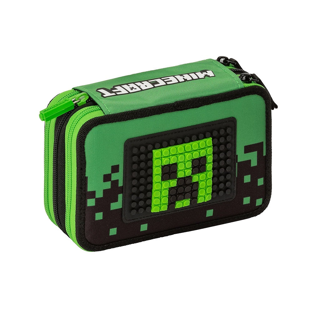 Ученически несесер Minecraft Pixel 2022 с 3 ципа и съдържание