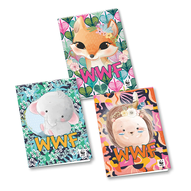 Тетрадка А4 WWF Illustrato, 40 листа, Асортимент, 3 вида