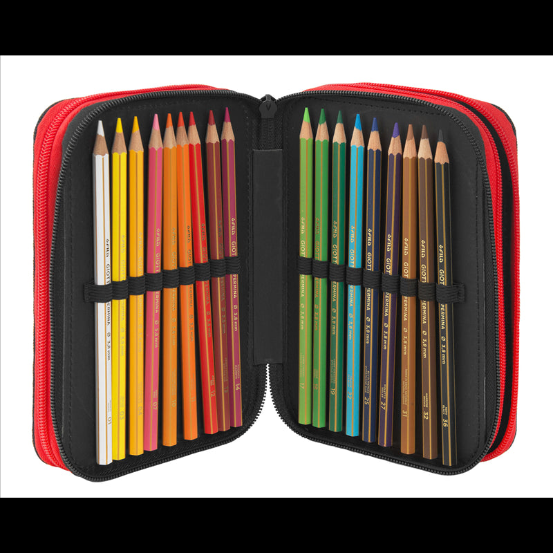 Ученически несесер с 3 отделения и съдържание Ferrari Style