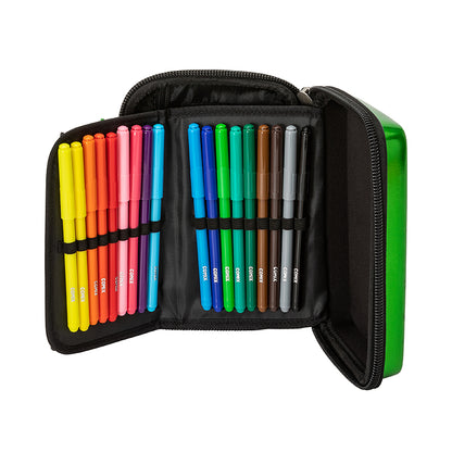 Ученически несесер със съдържание COMIX CLASSIC GREEN