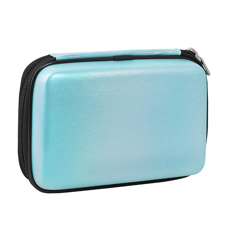 Ученически несесер със съдържание  COMIX SHIMMER LIGHT BLUE