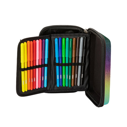 Ученически несесер със съдържание COMIX SHIMMER RAINBOW