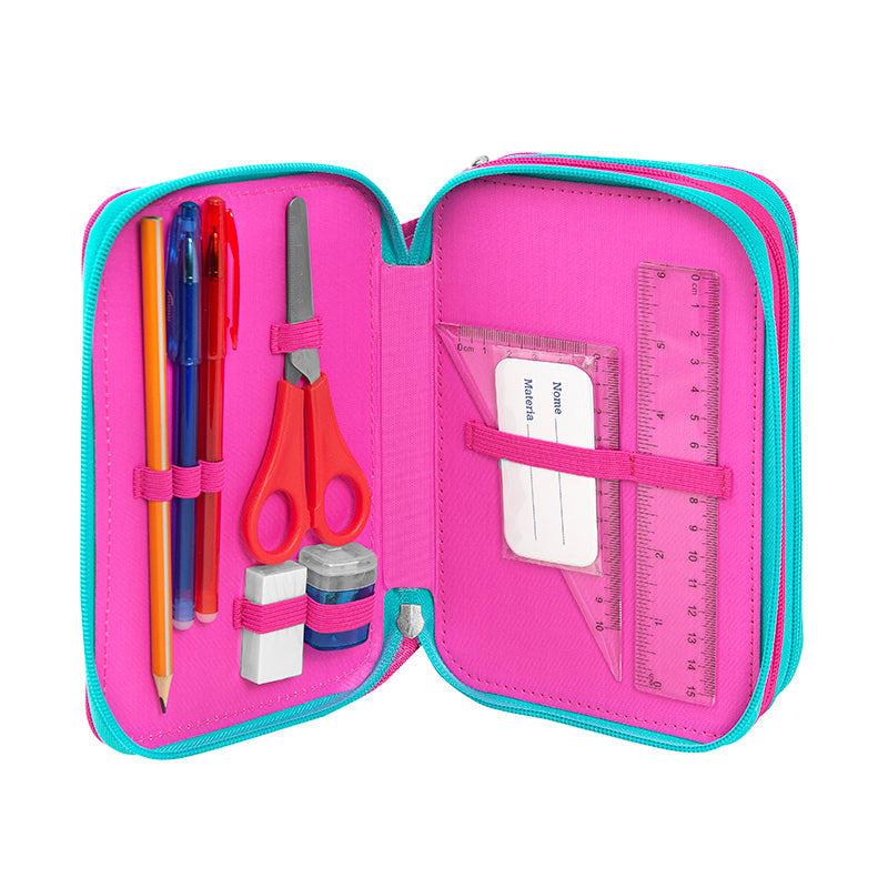 Ученически несесер с 3 отделения и съдържание WWF Illustrato