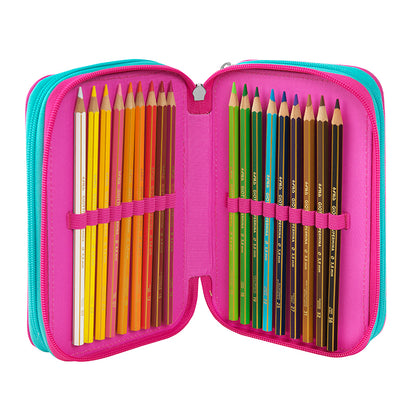 Ученически несесер с 3 отделения и съдържание WWF Illustrato