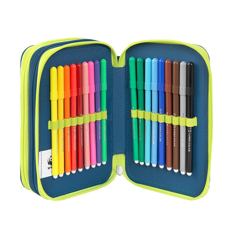 Ученически несесер с 3 отделения и съдържание WWF Fotografico