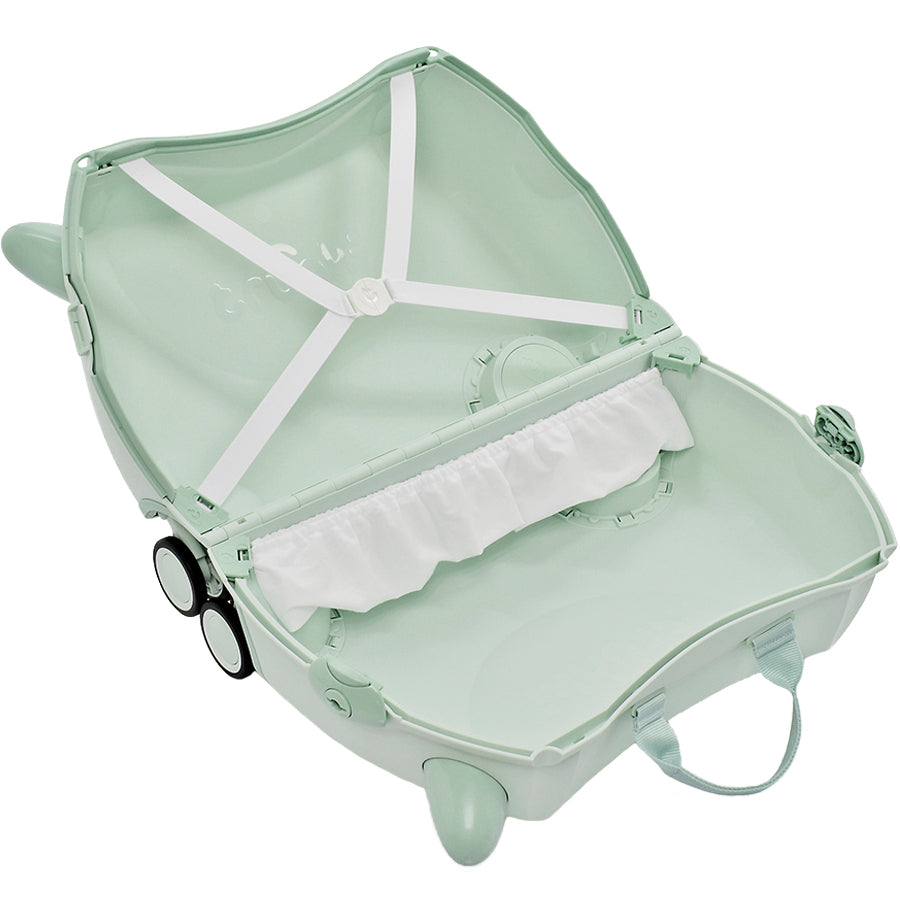Детски куфар за яздене Trunki Solid Green