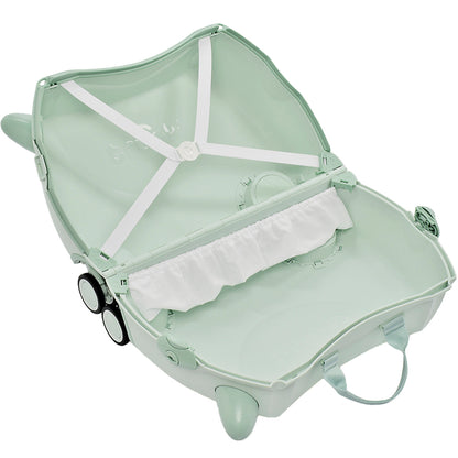 Детски куфар за яздене Trunki Solid Green