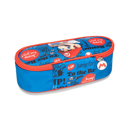 Ученически овален несесер Supermario Blue