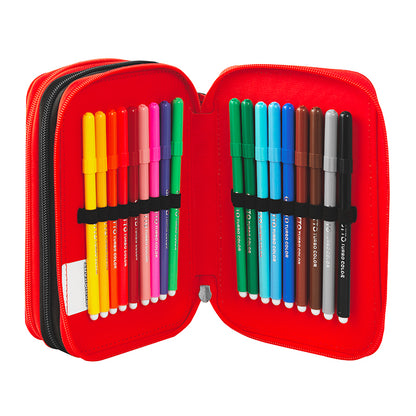 Ученически несесер с 3 отделения и съдържание Super Mario Mariokart