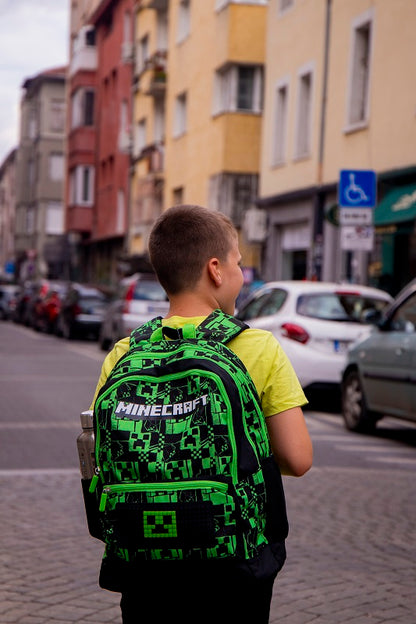 Ученическа раница Minecraft Pixels Green