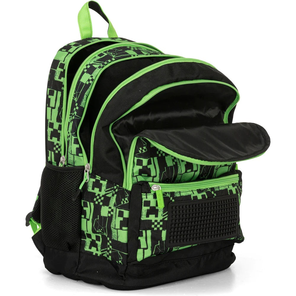 Ученическа раница Minecraft Pixels Green
