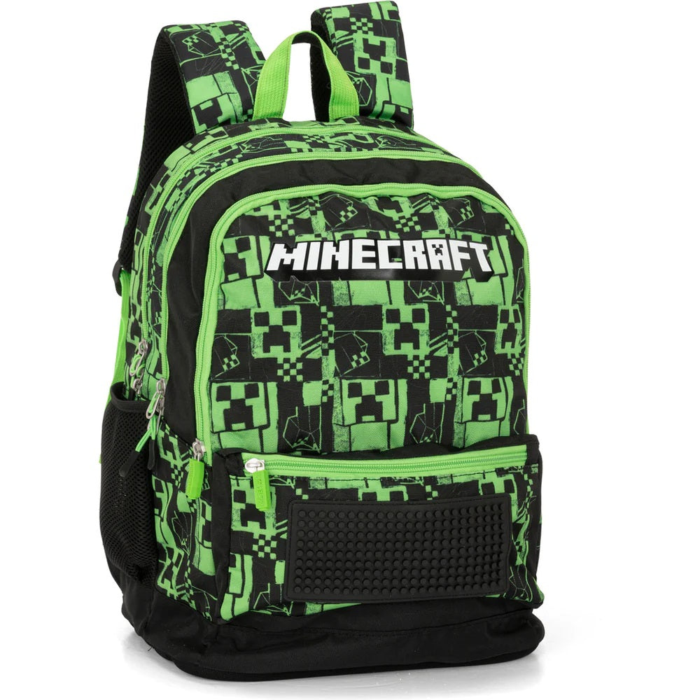 Ученическа раница Minecraft Pixels Green