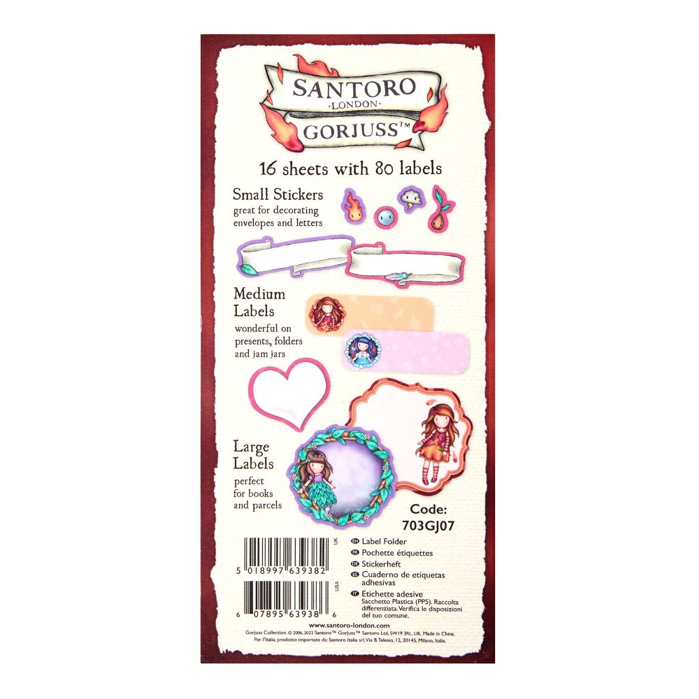 Етикети и стикери Santoro Gorjuss Fire In My Heart