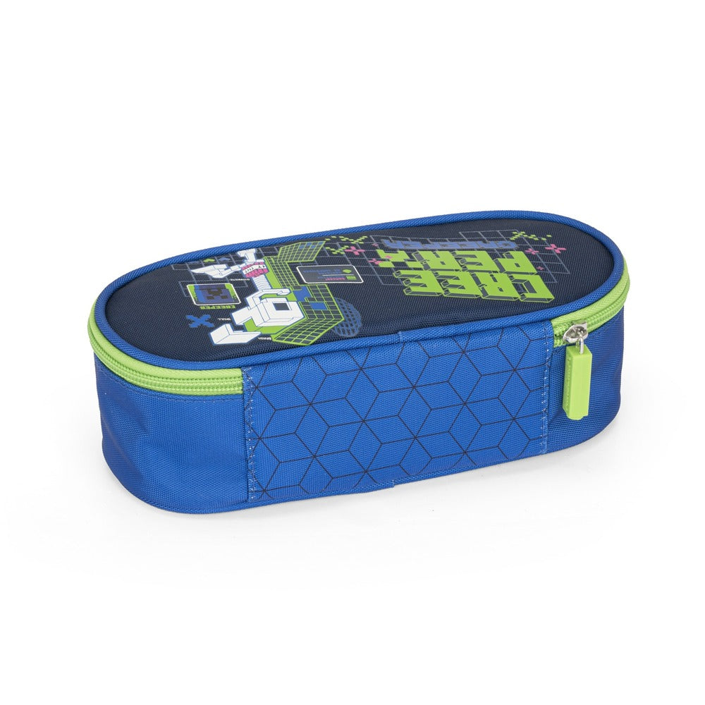 Ученически овален несесер Minecraft Creeper Anatomy Neon