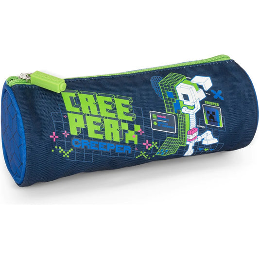 Ученически несесер цилиндър Minecraft Creeper Anatomy Neon