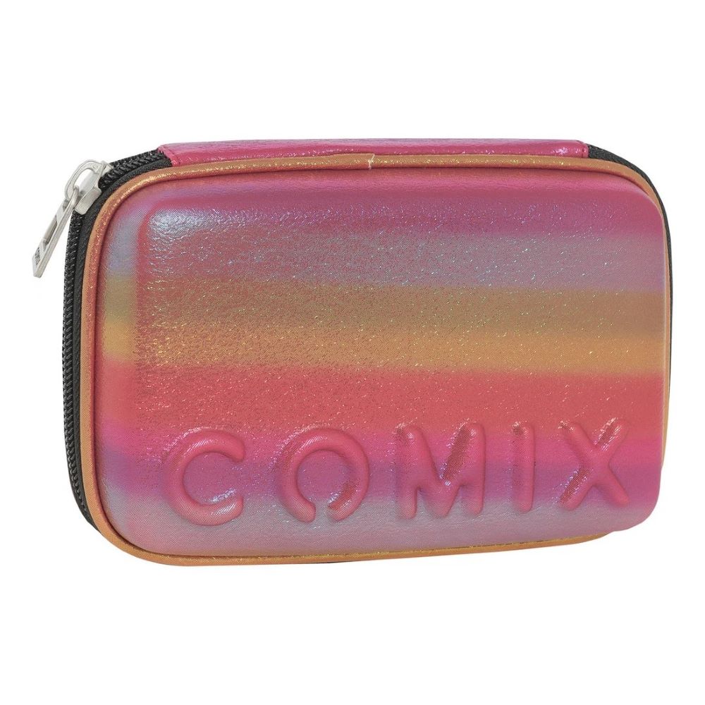 Ученически несесер със съдържание COMIX RAINBOW FUCHSIA  2024